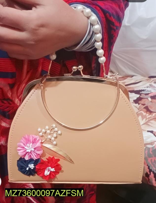Women's Embroidered Top Handle Handbag