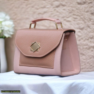 Women's PU Leather Stylish Top Handle Hand Bag